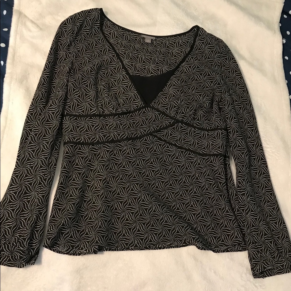 Ann Taylor black and white blouse.
